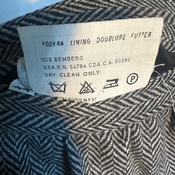 Vintage Valentino Herringbone Pattern Midi Skirt - Picture 6 of 8